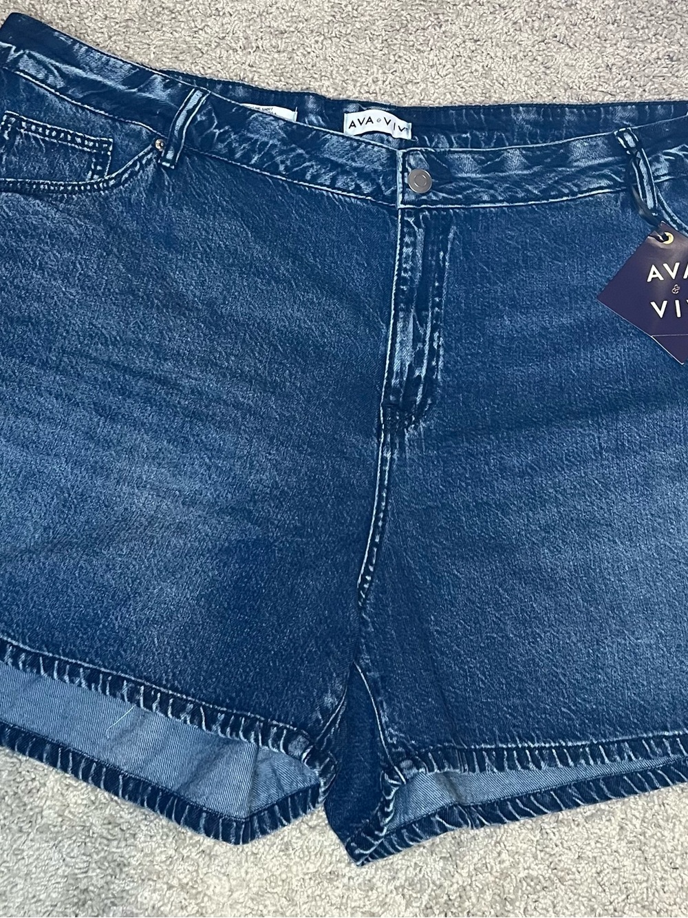 Ava & Viv Indigo Blue Denim Short Shorts